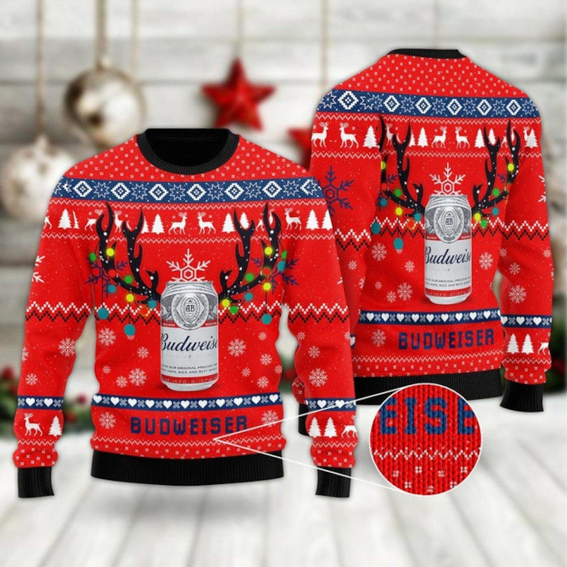 Deer Budweiser Ugly Sweater