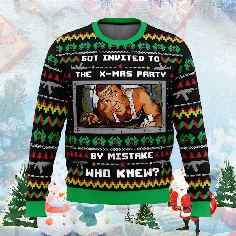 Die Hard Ugly Christmas Sweater Nakatomi Plaza 2