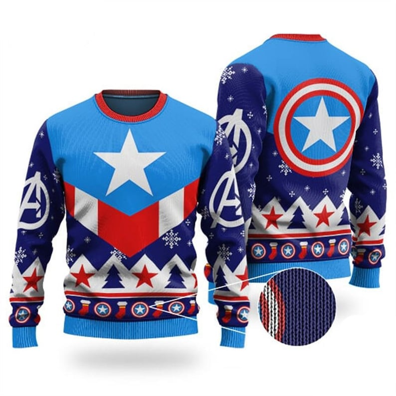 Dope Captain America personalize ugly sweater