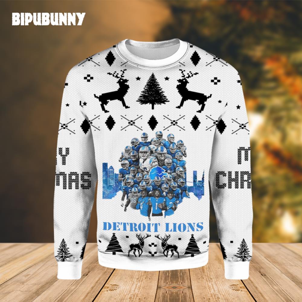 Football Team Lions Ugly Christmas Sweater- Best Christmas Gifts 2023