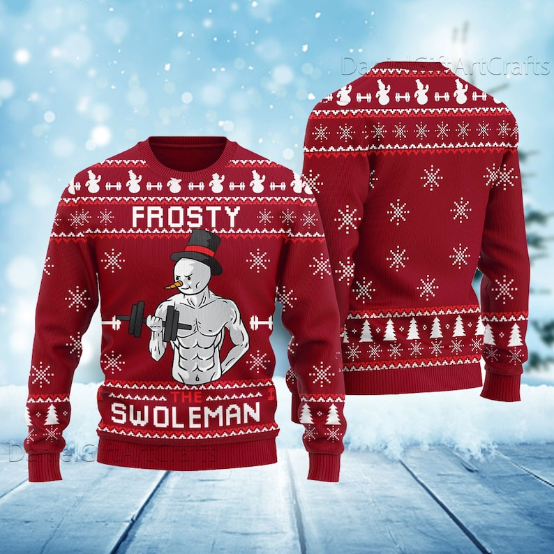 Frosty Swoleman Ugly Christmas Sweater