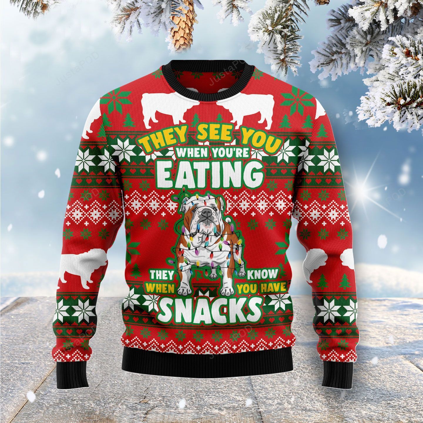 Funny English Bulldog Christmas Ugly Sweater- Best Christmas Gifts 2023