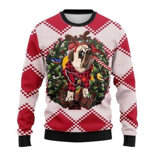 Funny Reindeer Pug Dog Christmas Ugly Sweater- Best Christmas Gifts 2023