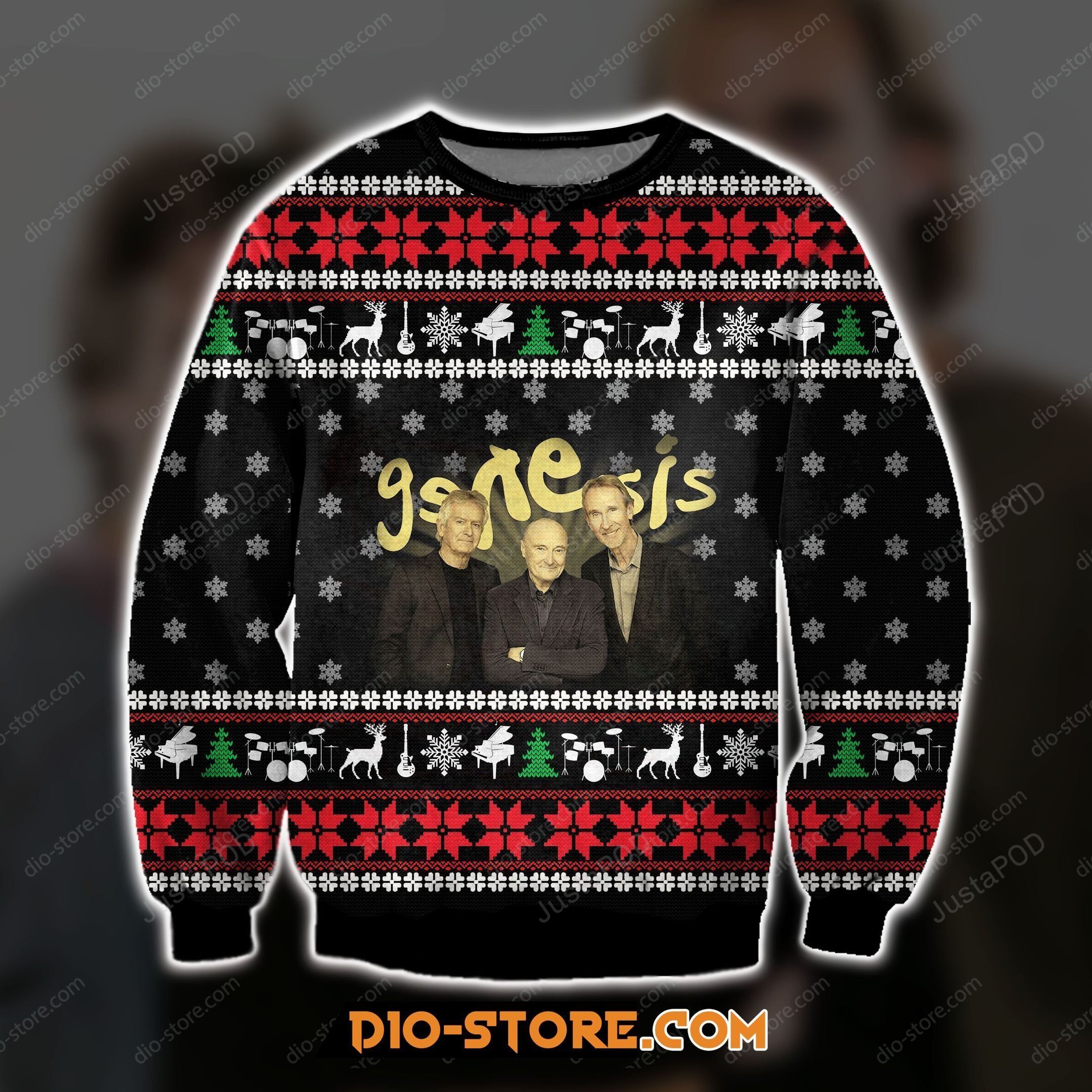 Genesis Rock Band Christmas Ugly Sweater- Best Christmas Gifts 2023