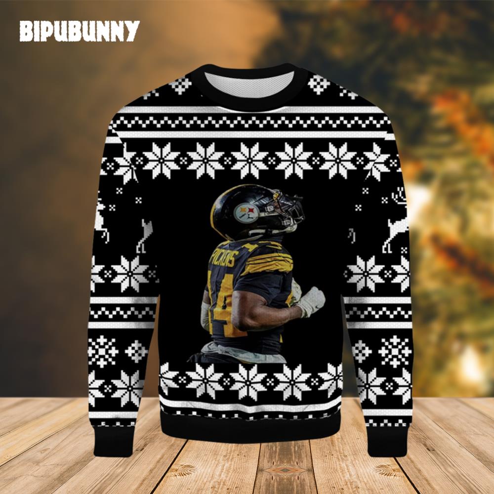 Geogre Pickens Pittsburgh Steelers Ugly Christmas Sweater- Best Christmas Gifts 2023