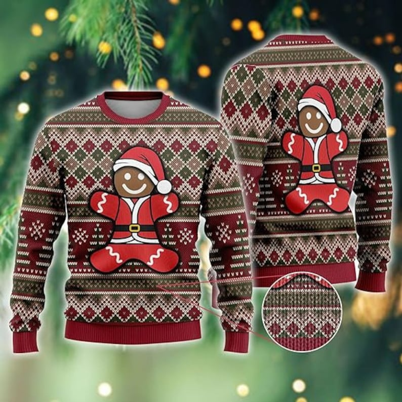 Gingerbread Man Ugly Christmas Sweaters 7