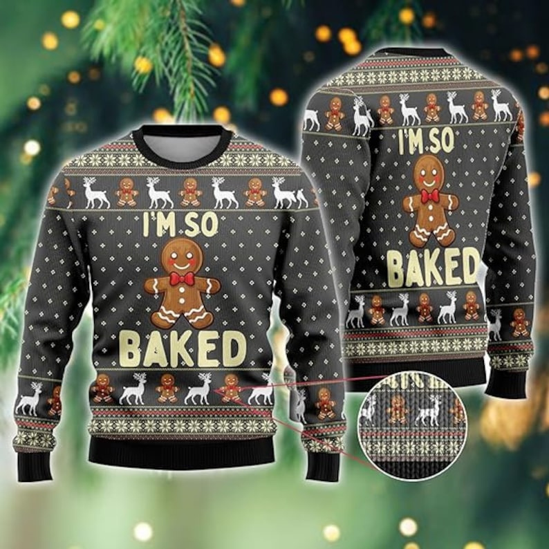 Gingerbread Man Ugly Christmas Sweaters 9