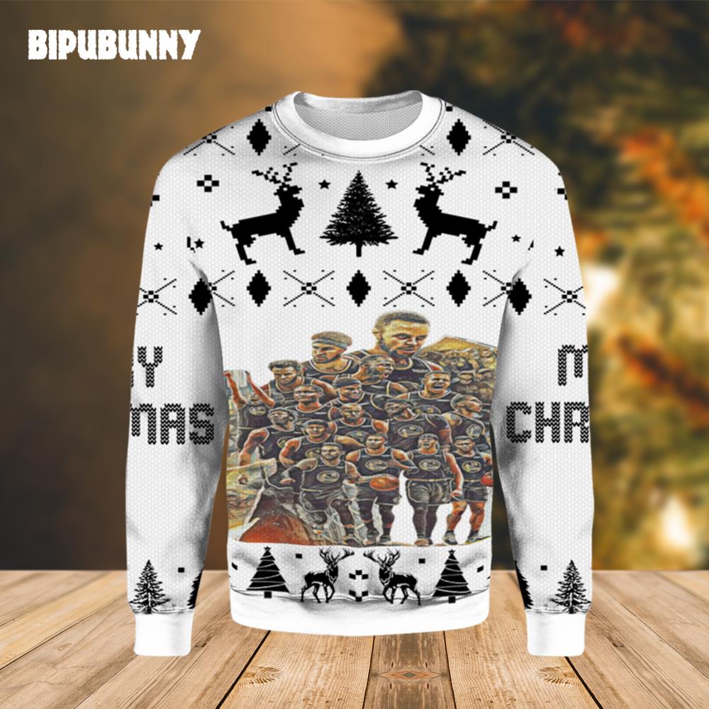 Golden State Warriors Basketball Ugly Christmas Sweater- Best Christmas Gifts 2023