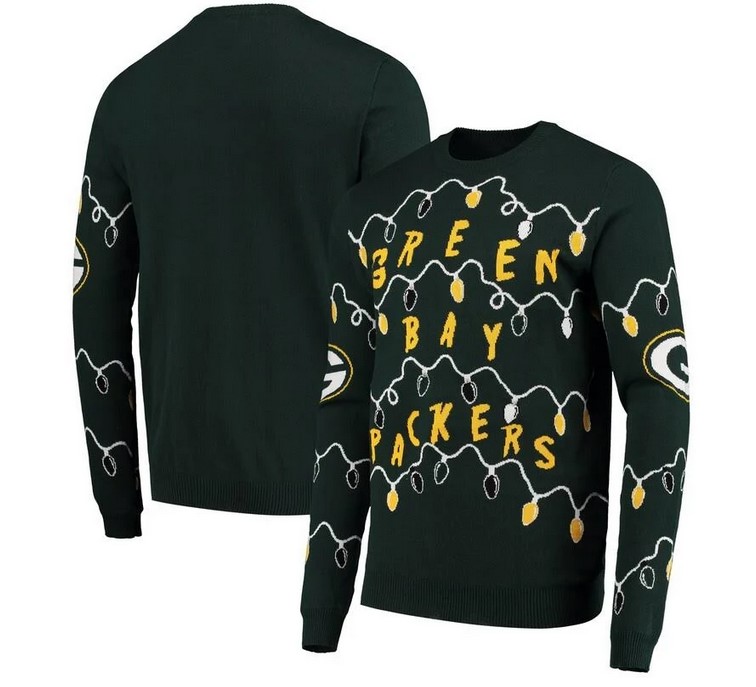 Green Bay Packers Light-Up Christmas Ugly Sweater- Best Christmas Gifts 2023