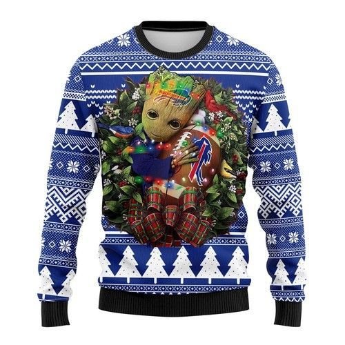 Groot Hug Buffalo Bills Christmas Ugly Sweater- Best Christmas Gifts 2023