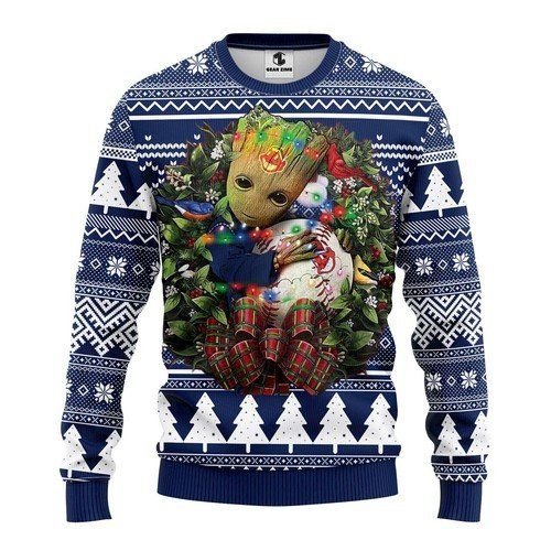 Groot Hug Cleveland Indians Christmas Ugly Sweater- Best Christmas Gifts 2023