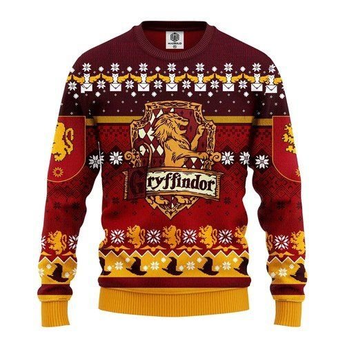 Gryffindor Harry Potter Unisex Christmas Ugly Sweater- Best Christmas Gifts 2023