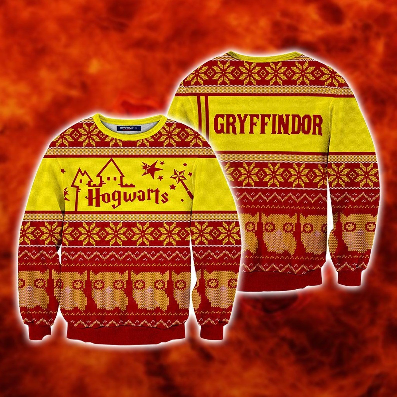 Grynffindor Hogwarts Harry Potter Christmas Ugly Sweater- Best Christmas Gifts 2023