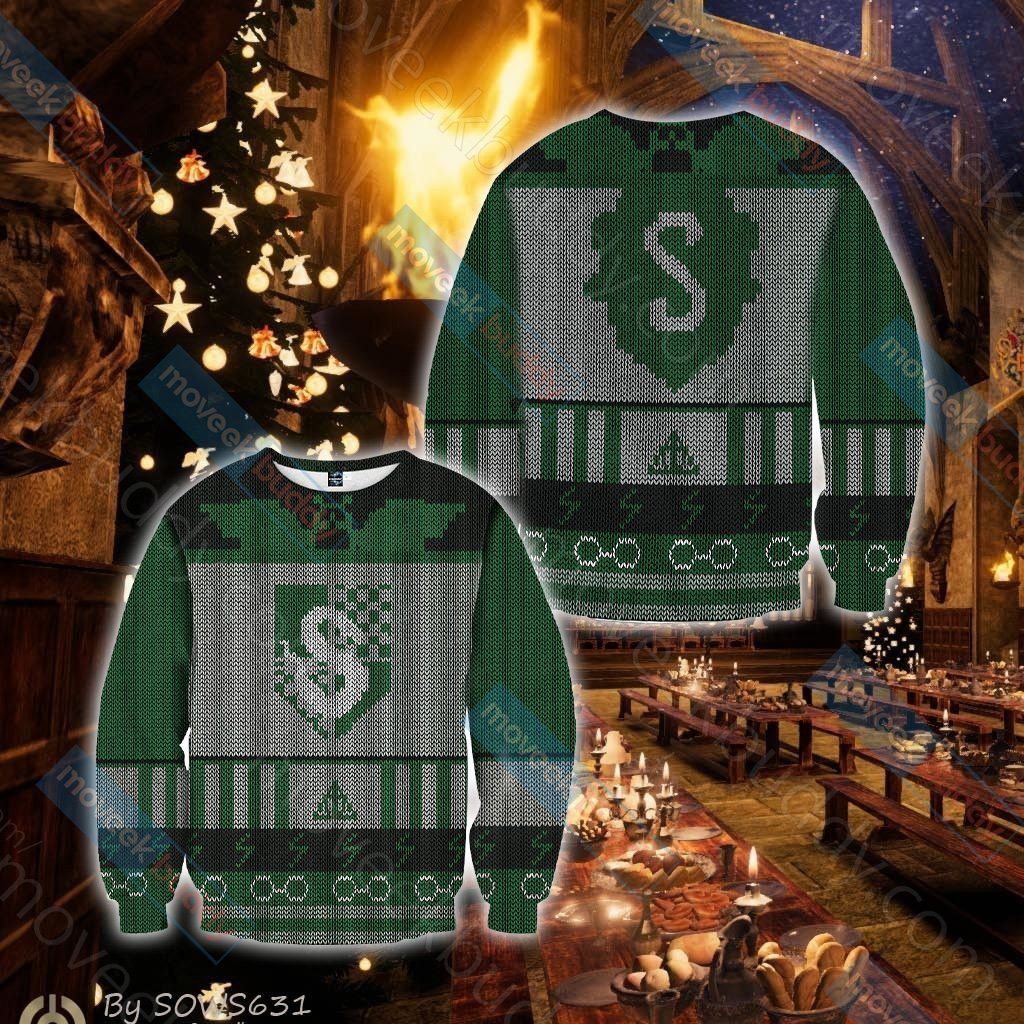 Harry Potter Cunning Like A Slytherin Christmas Ugly Sweater- Best Christmas Gifts 2023