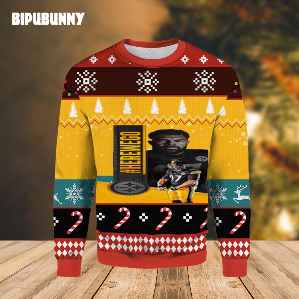 Here We Go Pittsburgh Steelers Ugly Christmas Sweater- Best Christmas Gifts 2023