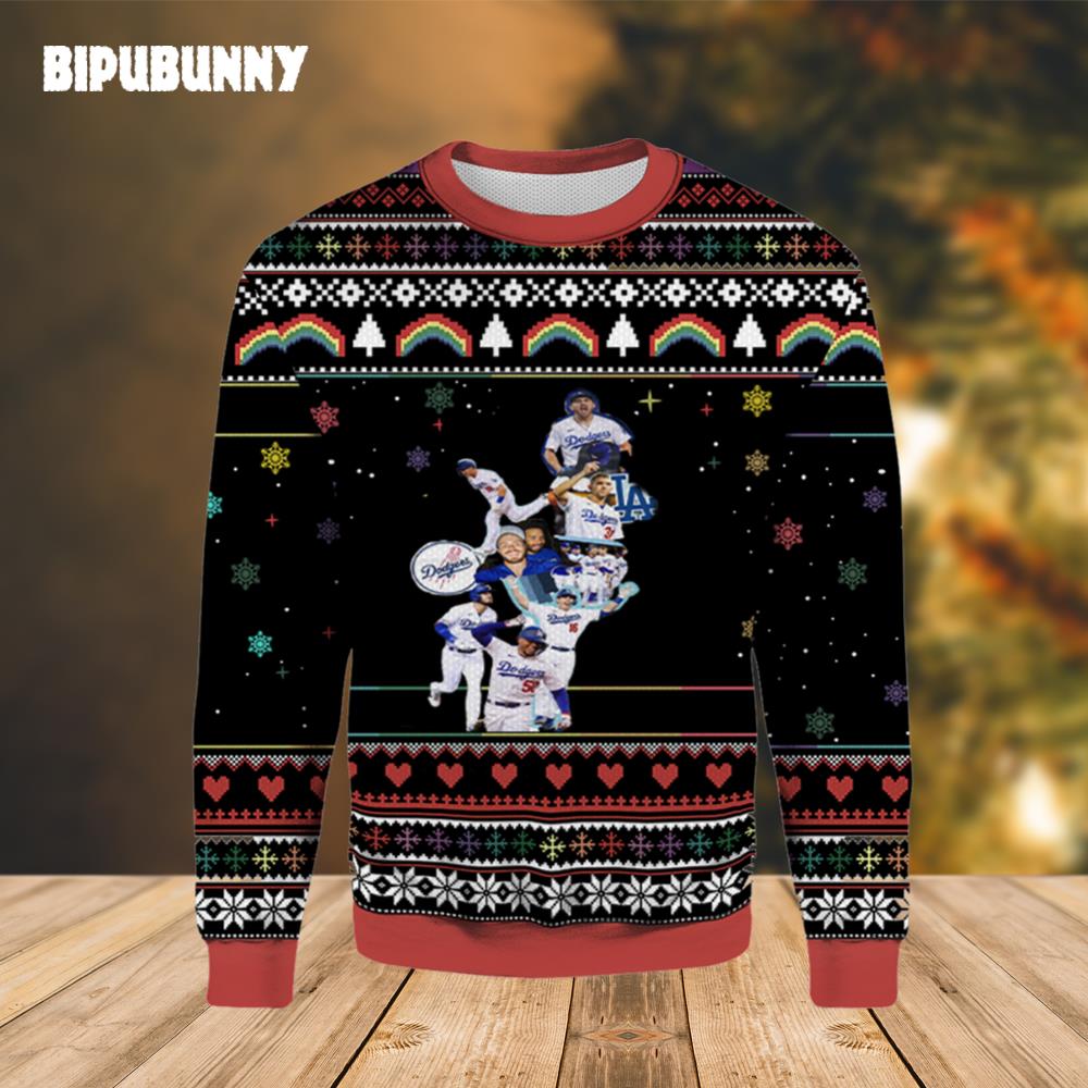 I Love Dodgers Ugly Christmas Sweater- Best Christmas Gifts 2023