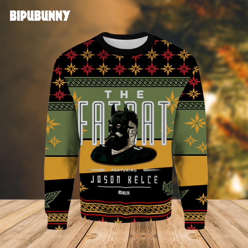 Jason Kelce The Fat Bat Philadelphia Eagles Ugly Sweater- Best Christmas Gifts 2023