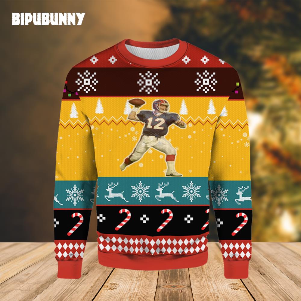 Jim Kelly Buffalo Bills Ugly Christmas Sweater- Best Christmas Gifts 2023