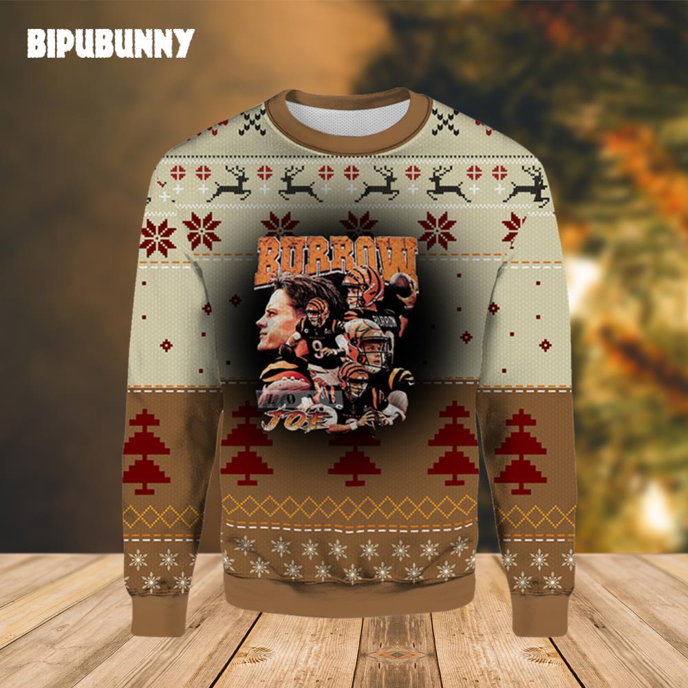 Joe Burrow Cincinnati Bengals Ugly Christmas Sweater – Best Christmas Gifts 2023