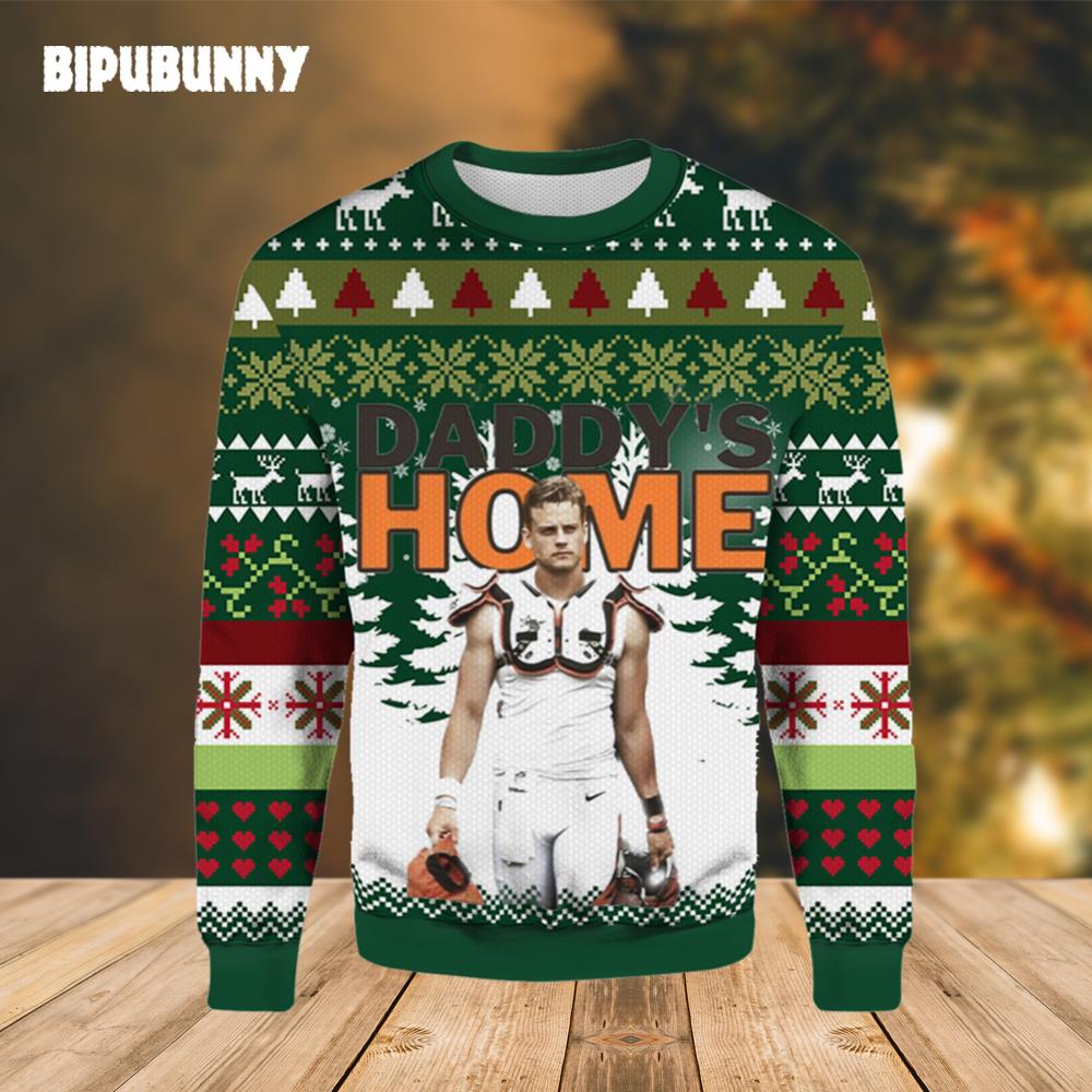 Joe Burrow Cincinnati Bengals Ugly Christmas Sweater- Best Christmas Gifts 2023