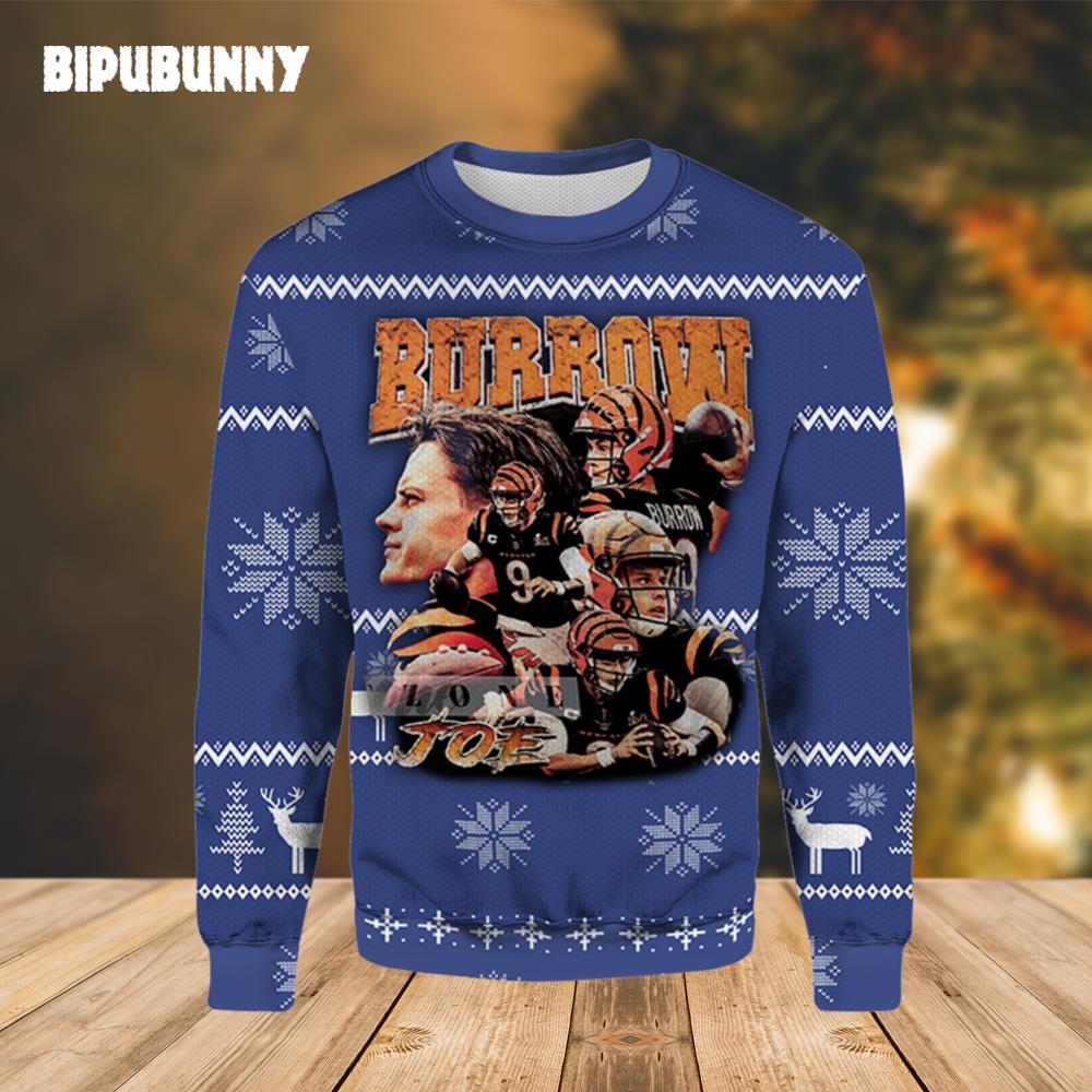 Joe Burrow Vintage 90s Ugly Christmas Sweater – Best Christmas Gifts 2023