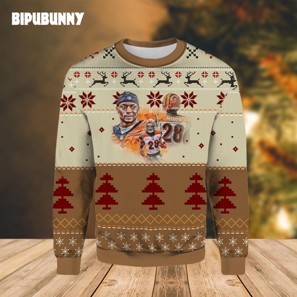 Joe Mixon Ugly Christmas Sweater- Best Christmas Gifts 2023