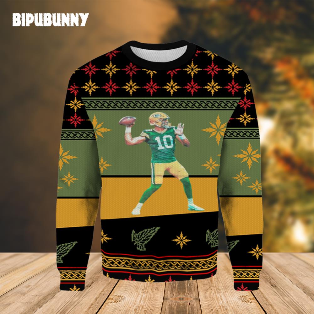 Jordan Love Green Bay Packers Ugly Sweater- Best Christmas Gifts 2023