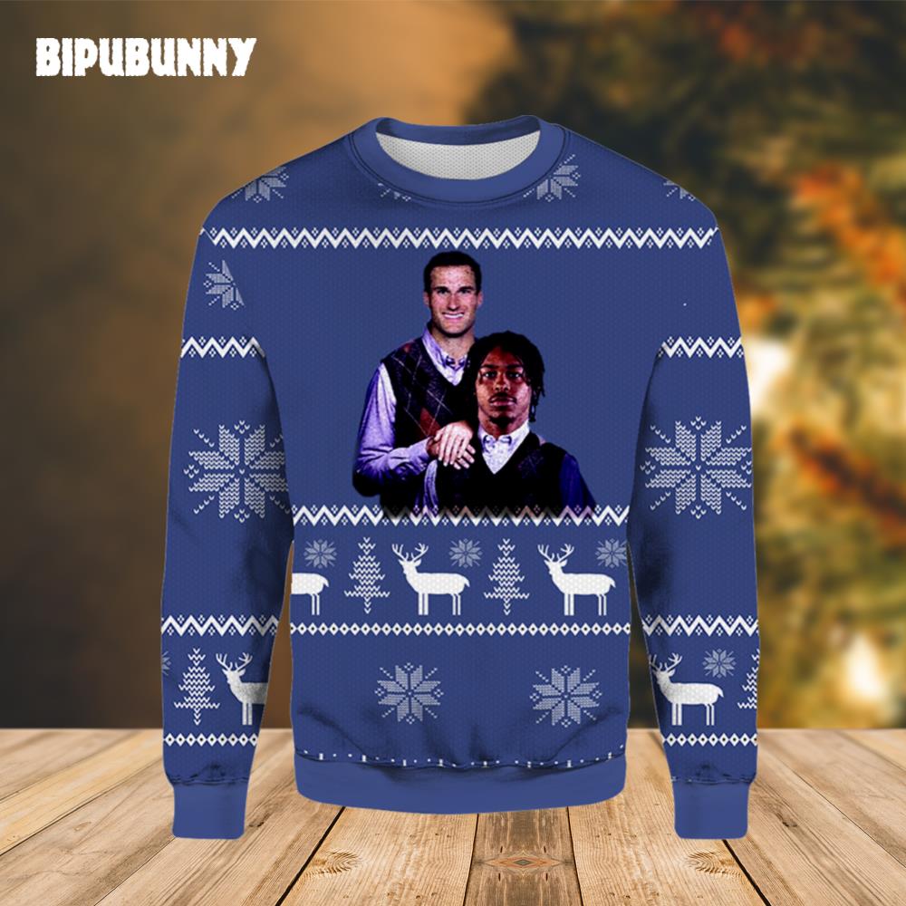 Justin Jefferson Kirk Cousins Ugly Christmas Sweater- Best Christmas Gifts 2023