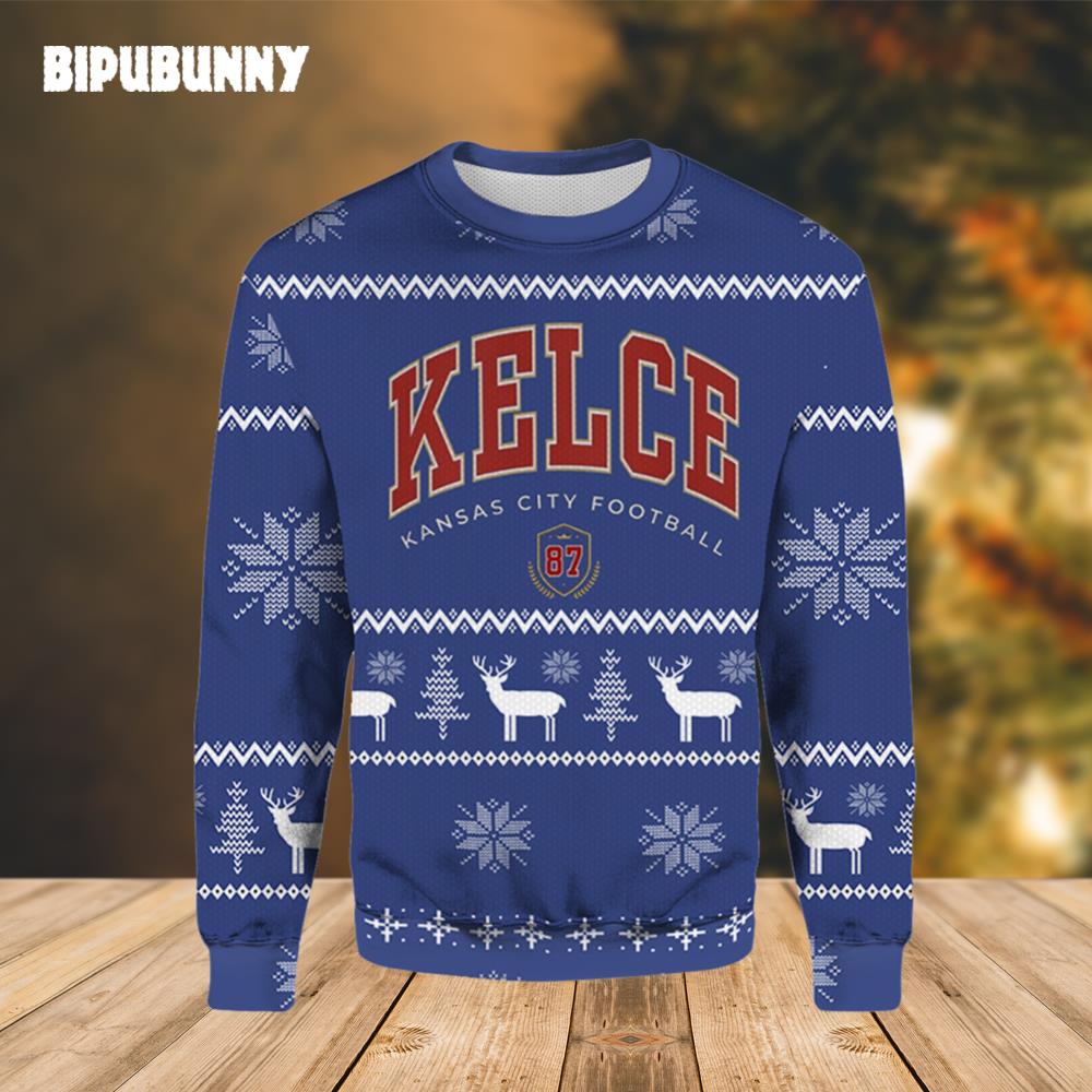 Kelce Kansas City Football Ugly Christmas Sweater- Best Christmas Gifts 2023