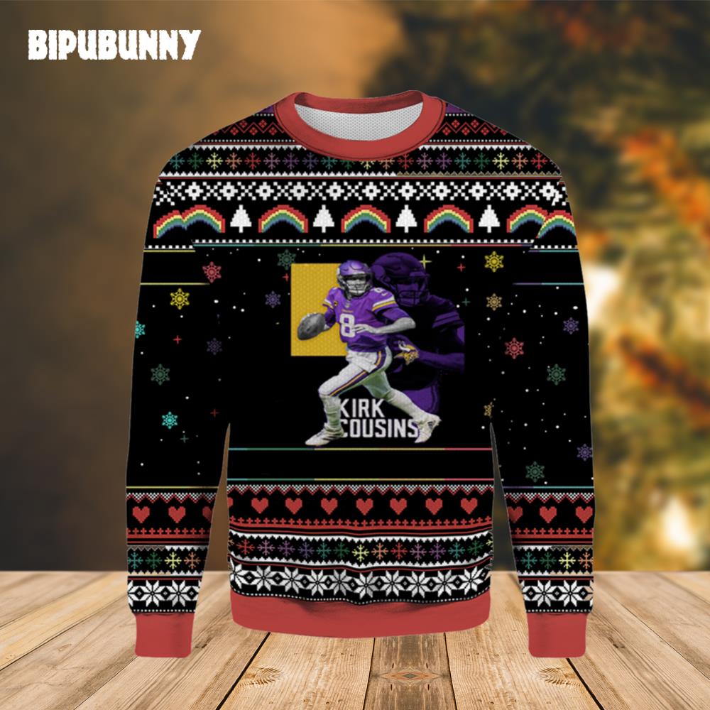 Kirk Cousins Limited Edition Ugly Christmas Sweater- Best Christmas Gifts 2023