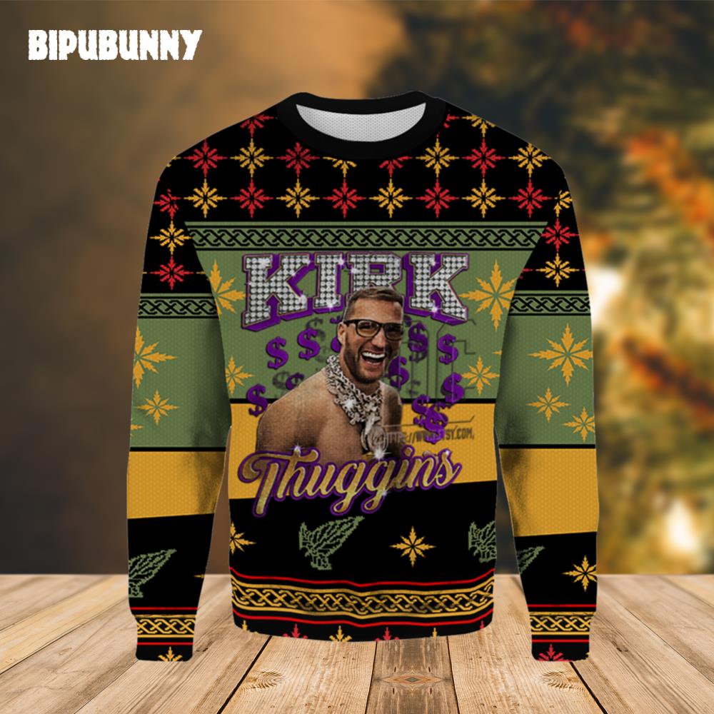 Kirk Cousins Minnesota Vikings Ugly Christmas Sweater- Best Christmas Gifts 2023