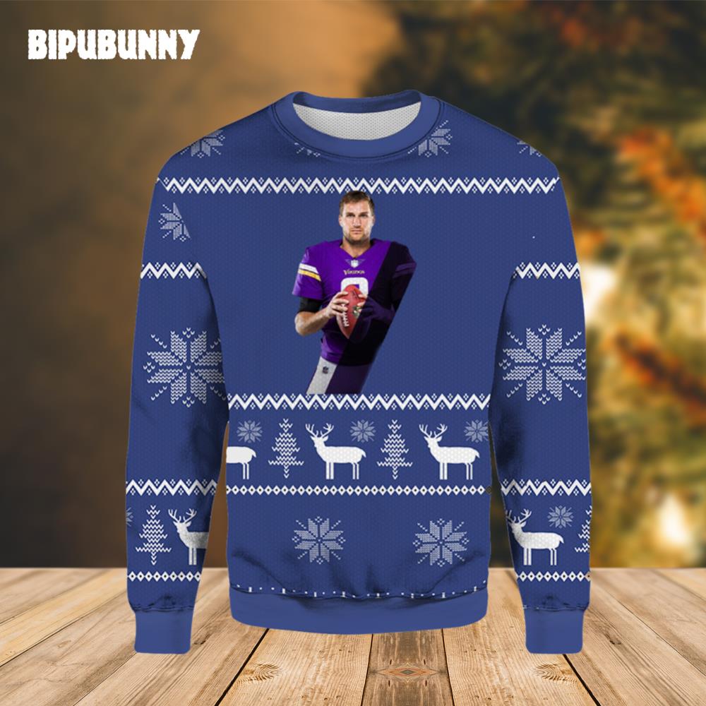 Kirk Cousins Minnesota Vikings Ugly Sweater- Best Christmas Gifts 2023