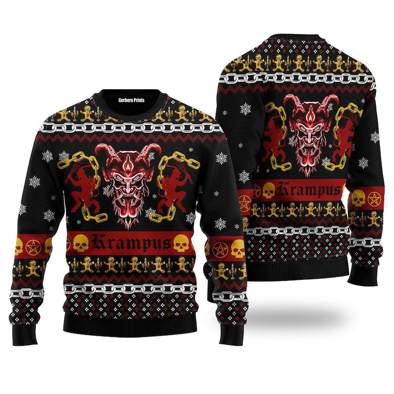 Krampus Horror Ugly Christmas Sweater