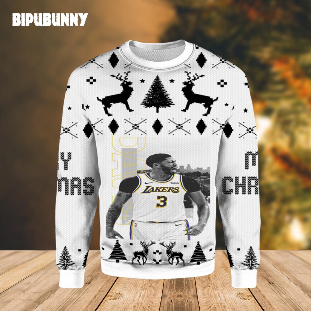 Lakers Anthony Davis Ugly Sweater- Best Christmas Gifts 2023