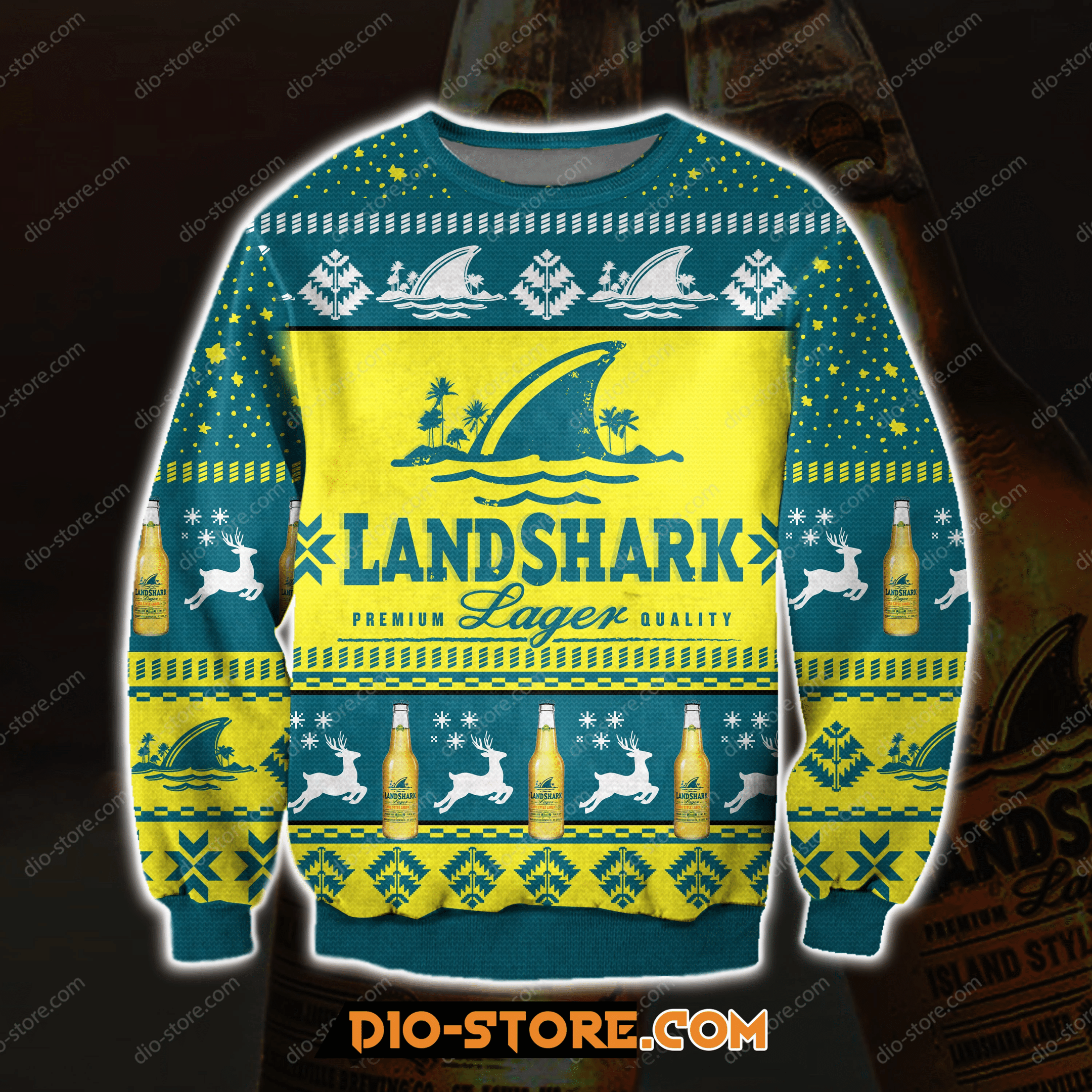 Landshark Lager Beer Christmas Ugly Sweater- Best Christmas Gifts 2023