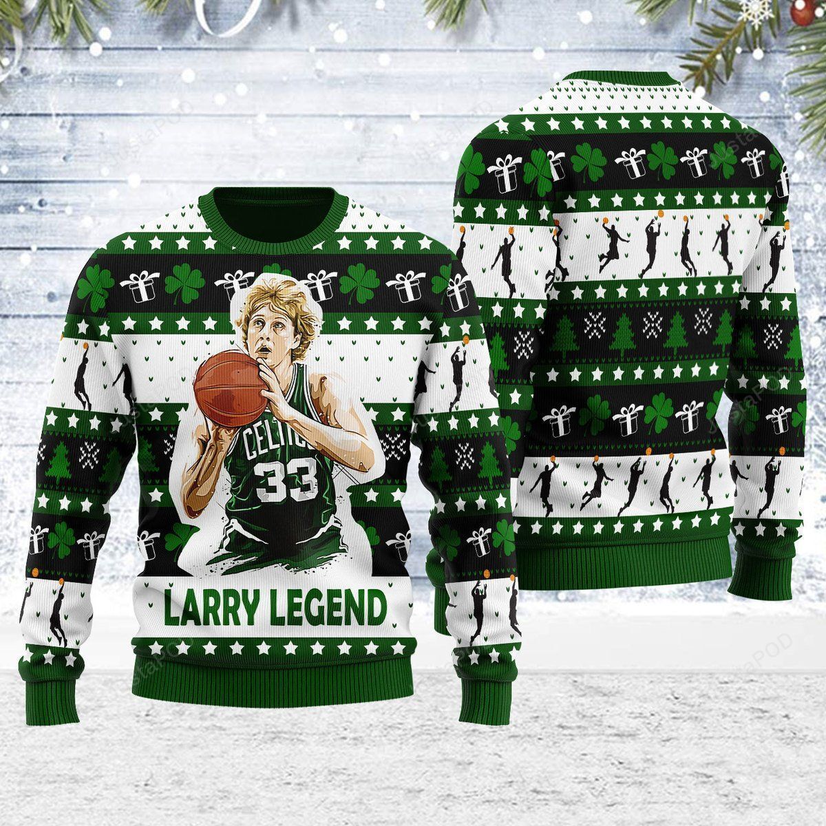 Larry Bird Basketball Christmas Ugly Sweater- Best Christmas Gifts 2023