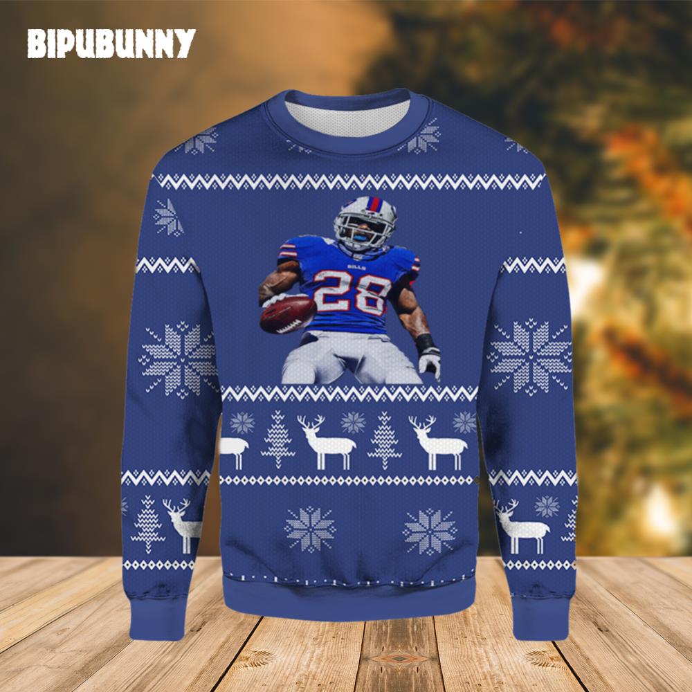 Latavius Murray Buffalo Bills Ugly Christmas Sweater- Best Christmas Gifts 2023