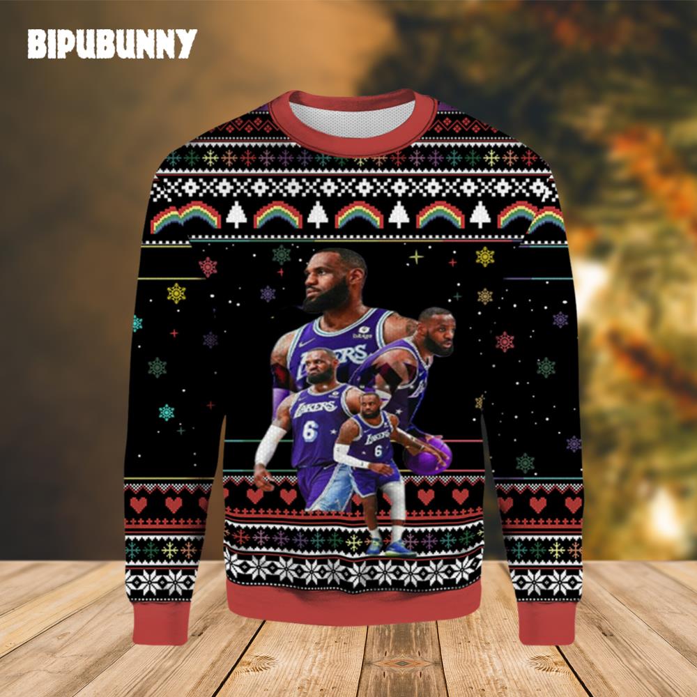 Lebron James Lakers Basketball Ugly Sweater- Best Christmas Gifts 2023