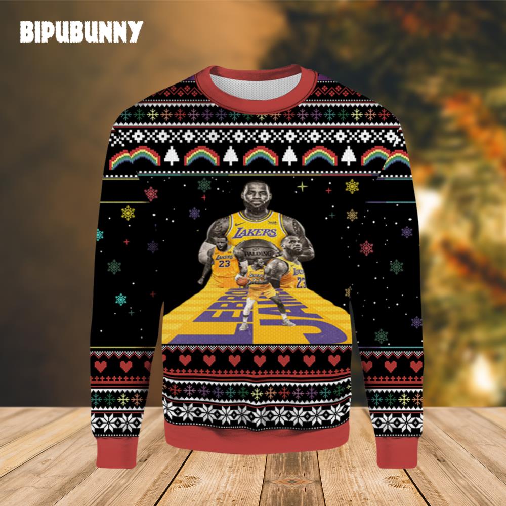 Lebron James Lakers Ugly Christmas Sweater- Best Christmas Gifts 2023