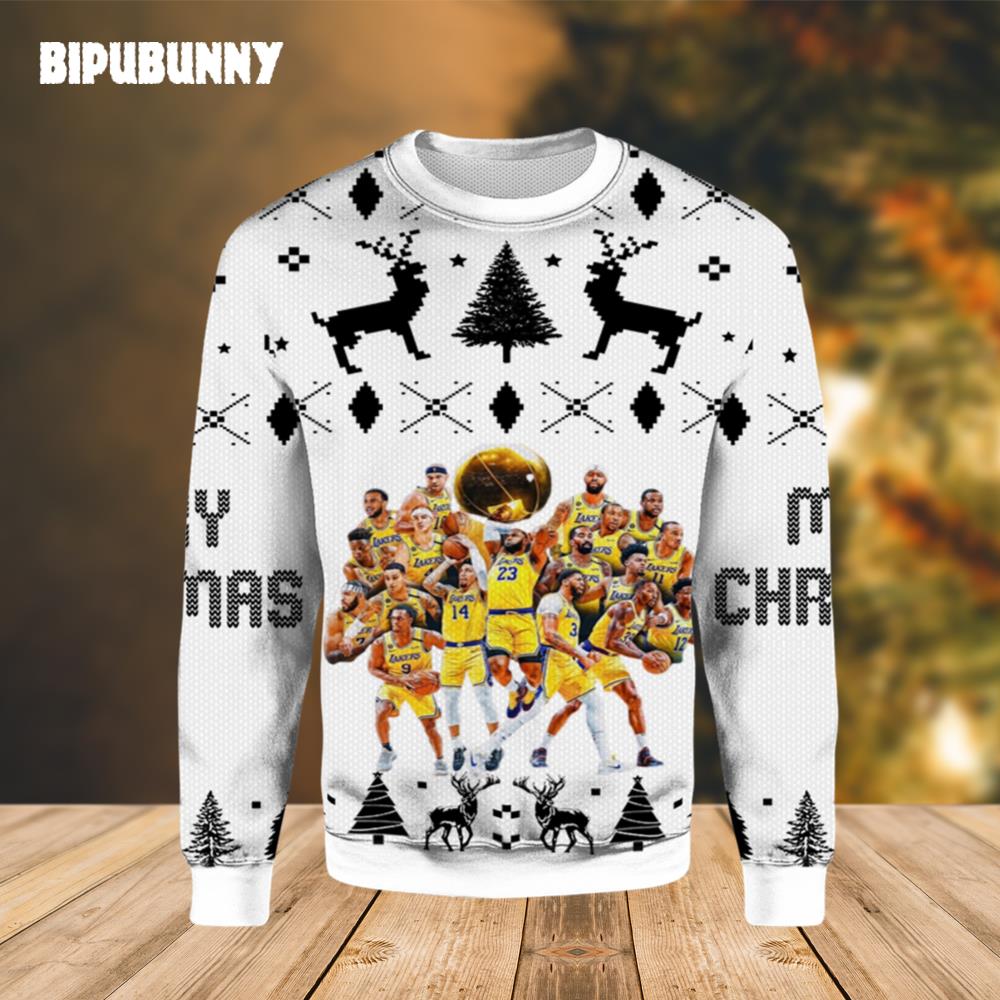 Los Angeles Lakers NBA Champion Ugly Sweater- Best Christmas Gifts 2023