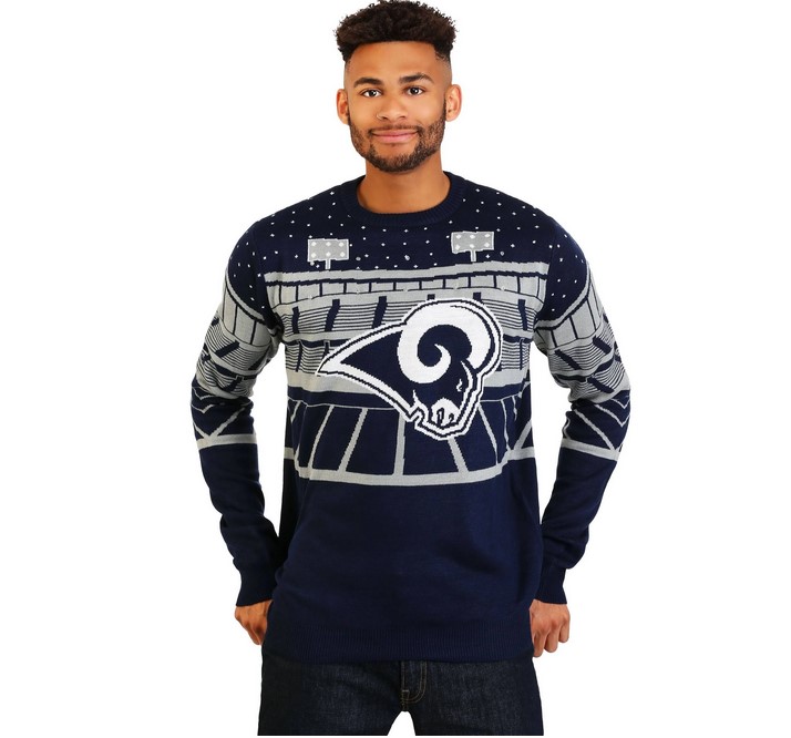 Los Angeles Rams Bluetooth Light Up Christmas Ugly Sweater- Best Christmas Gifts 2023