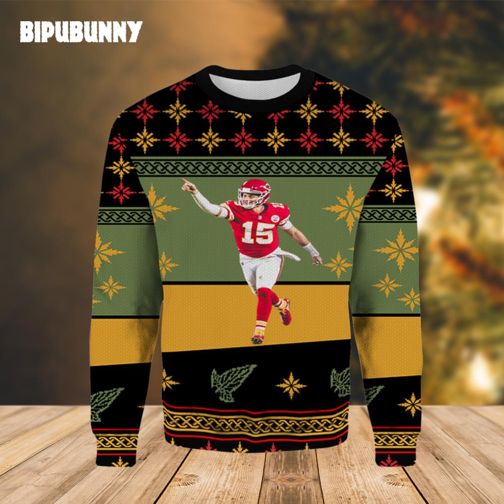 Mahomes LetsRoll Kansas City Chiefs Ugly Christmas Sweater- Best Christmas Gifts 2023