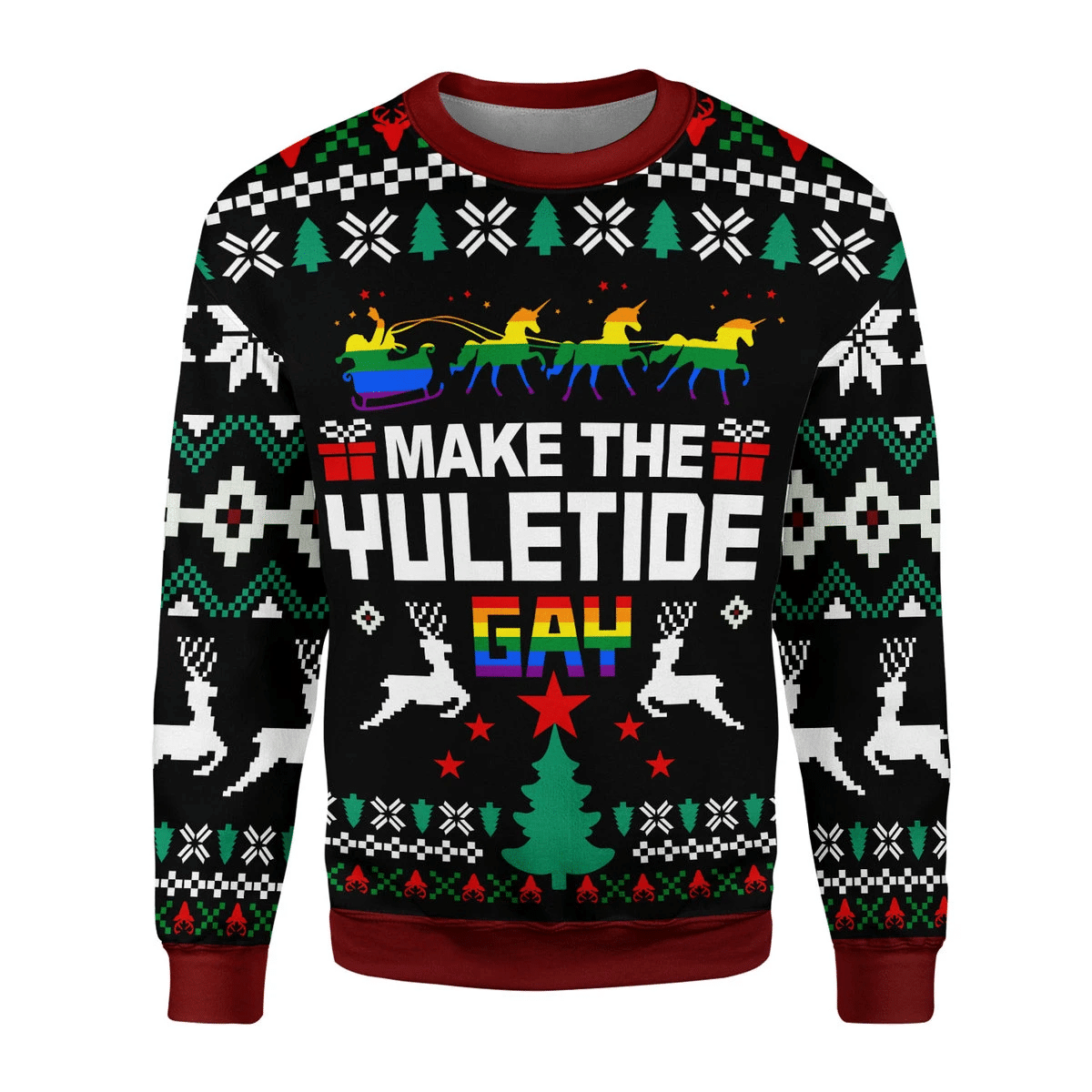 Make The Yuletide Gay Christmas Ugly Sweater- Best Christmas Gifts 2023