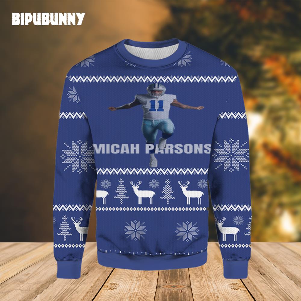 Micah Parsons Cowboys Ugly Christmas Sweater- Best Christmas Gifts 2023