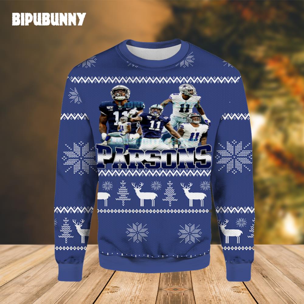 Micah Parsons Dallas Cowboys Ugly Sweater- Best Christmas Gifts 2023