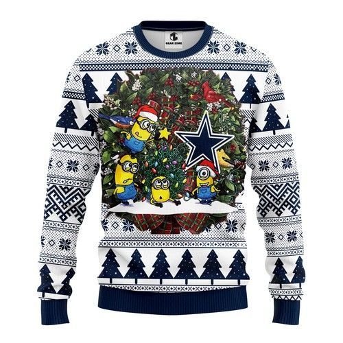 Minion Dallas Cowboys Christmas Ugly Sweater- Best Christmas Gifts 2023