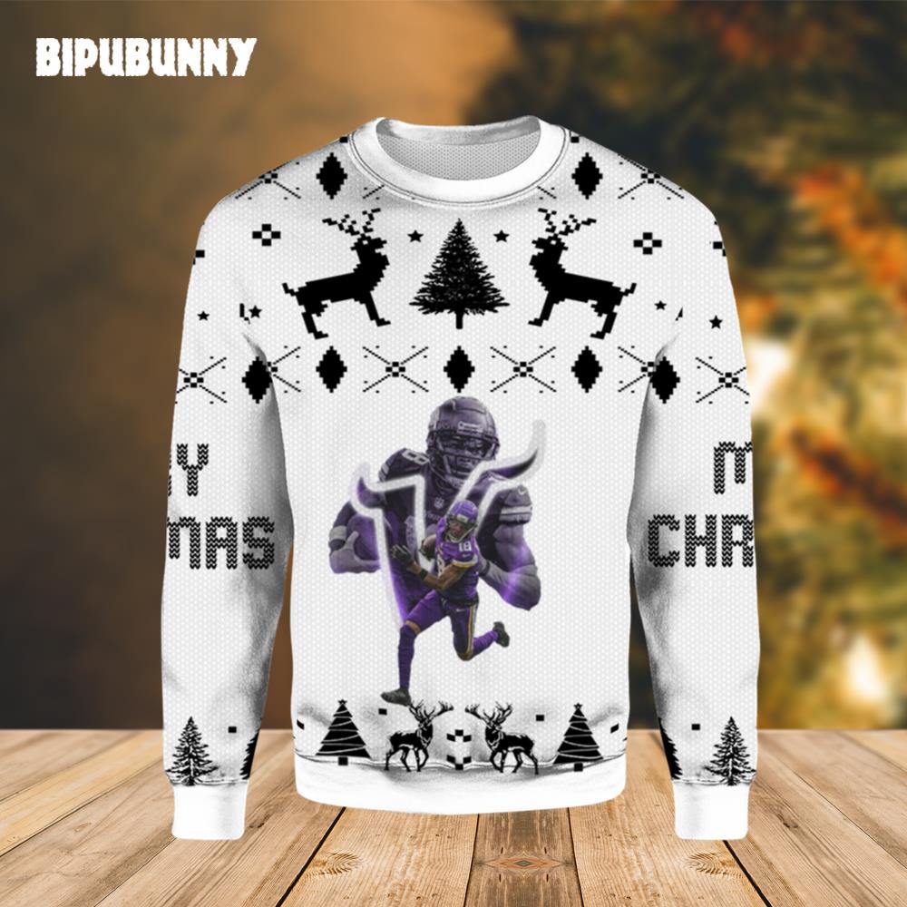 Minnesota Vikings Jefferson Ugly Christmas Sweater- Best Christmas Gifts 2023