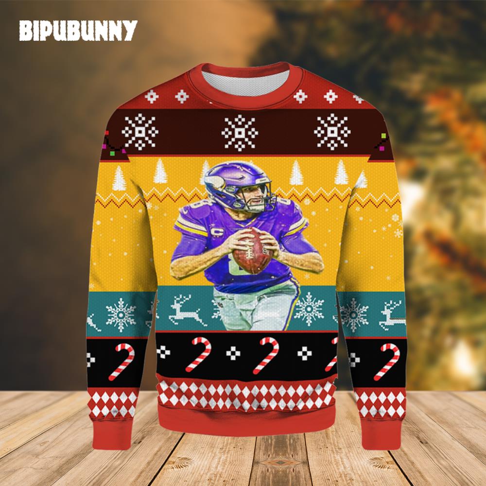 Minnesota Vikings Kirk Cousins Ugly Sweater- Best Christmas Gifts 2023