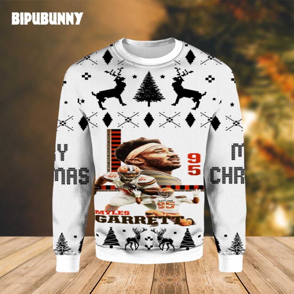 Myles Garret Browns Ugly Christmas Sweater