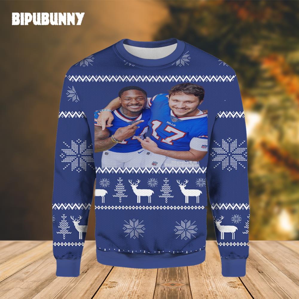 National Best Friend Day Buffalo Bills Ugly Sweater- Best Christmas Gifts 2023